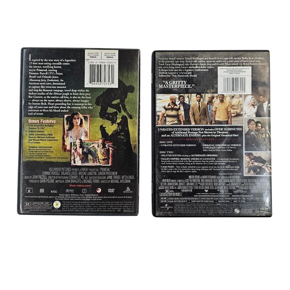 Primeval Dominic Purcell American Gangster Denzel Washington DVD Movie Bundle - Picture 2 of 12